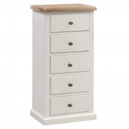 York Painted Bedroom Chest 5 Drawer Tall